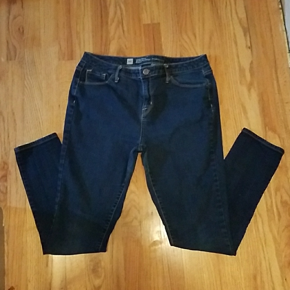 Dark blue curvy skinny jeans