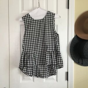 Gingham peplum top!