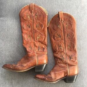 Genuine leather cowboy boots