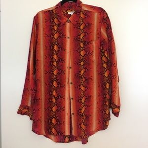 Snakeskin print Equipment button down