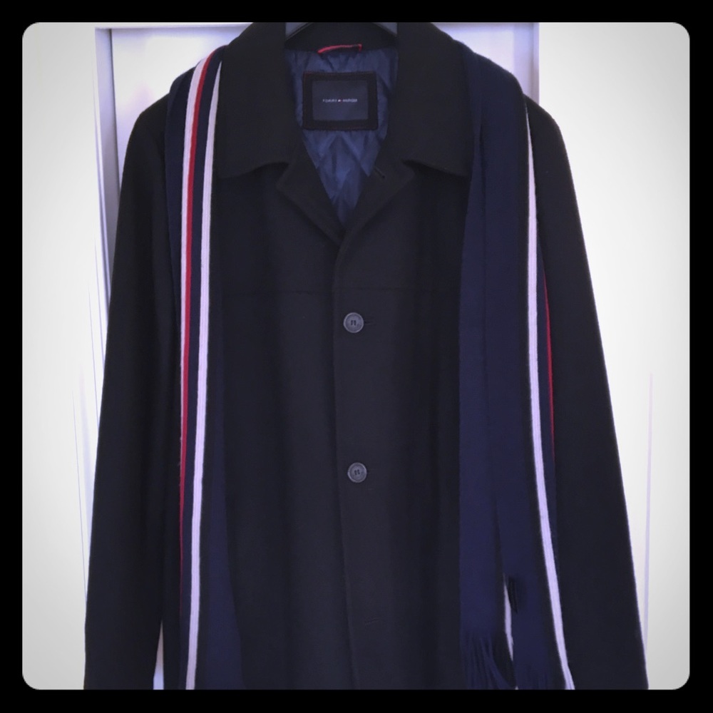 Men's Tommy Hilfiger wool pea coat.