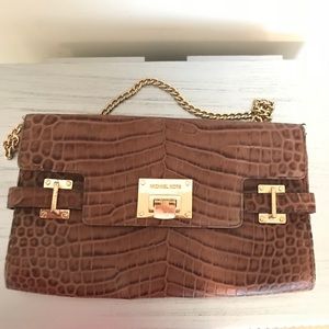 Brown and gold leather Michael Kors purse