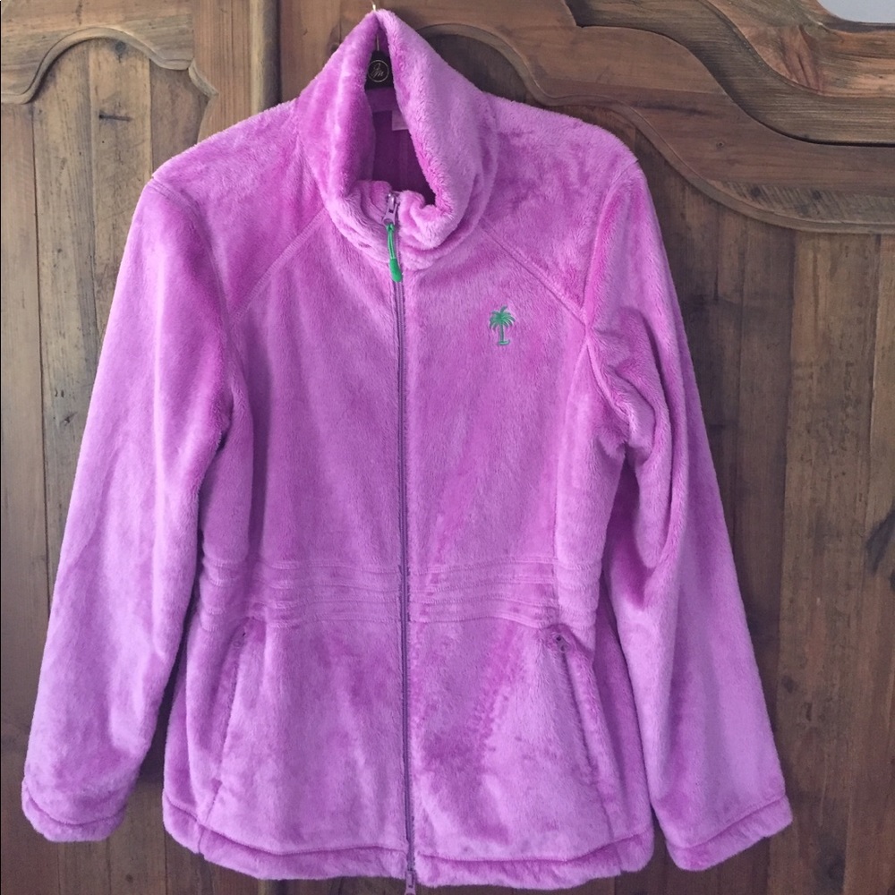 Lilly Pulitzer Purple Fleece Jacket Size L