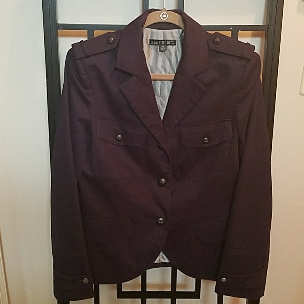 Lafayette 148 Military Style Patch Pocket Jacket