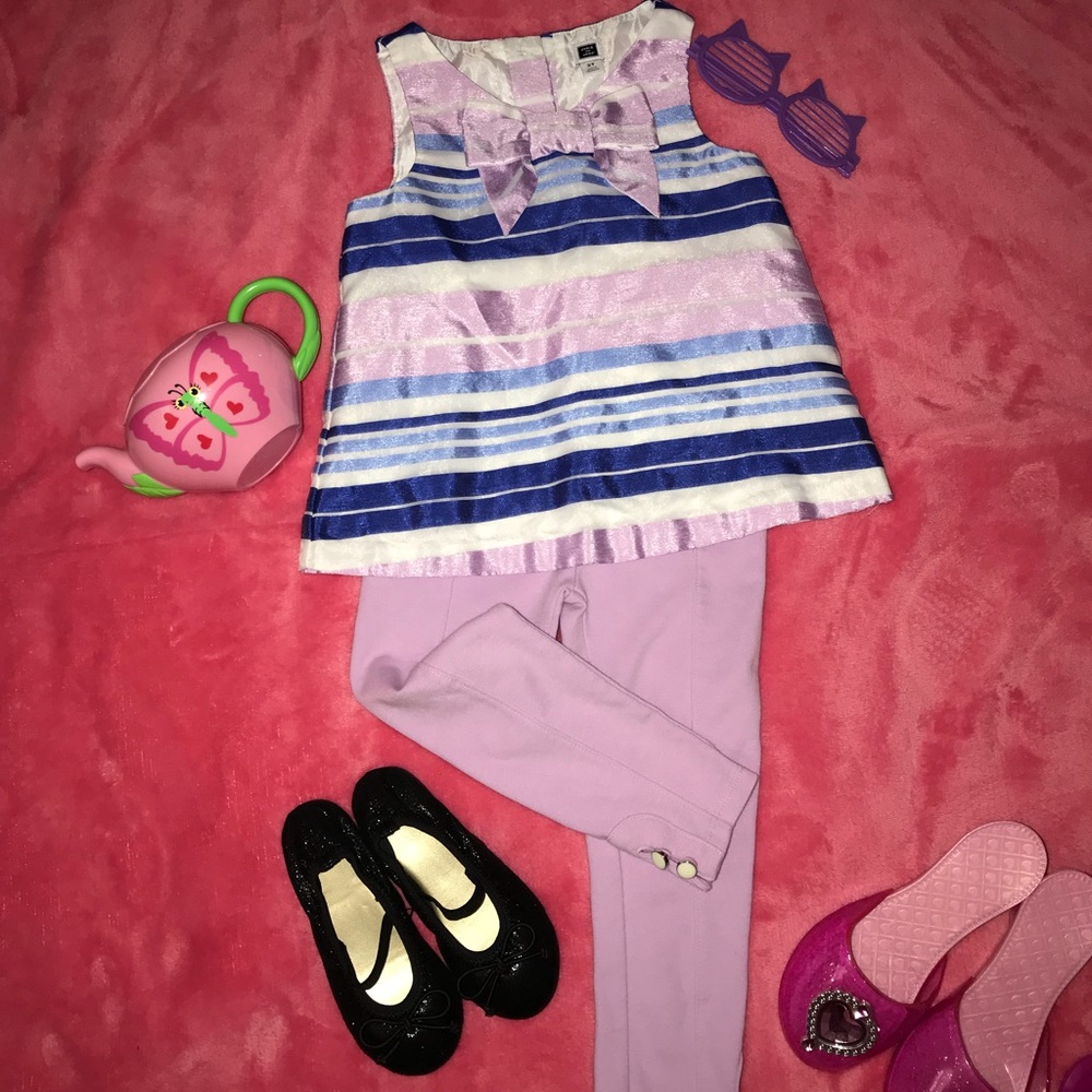Little Girls Purple Tea Outfit 2T Janie & Jack