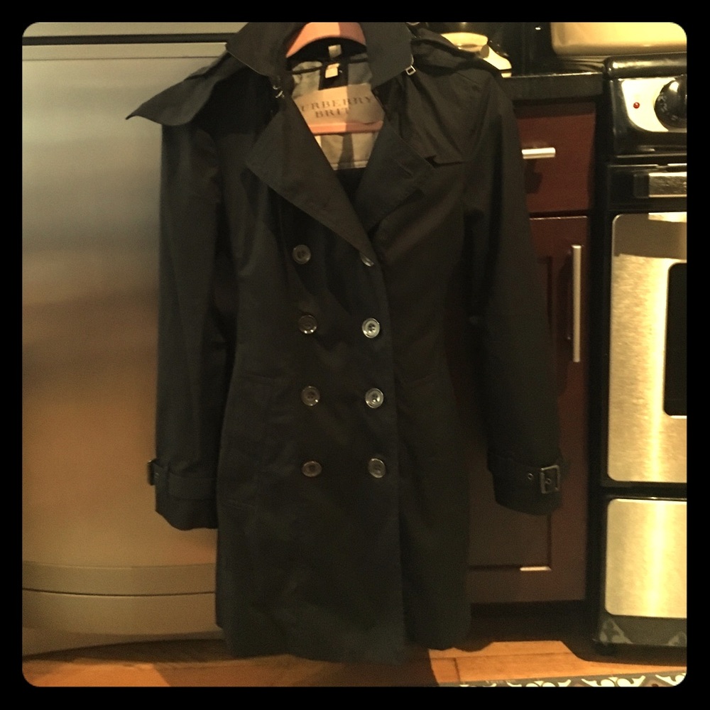 Burberry black trench coat