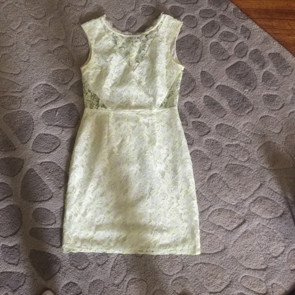 Dolce Vita white and neon lace dress size M