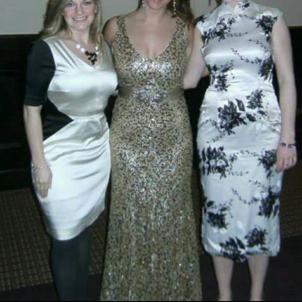 Badgley Mischka sequined gown, worn once!