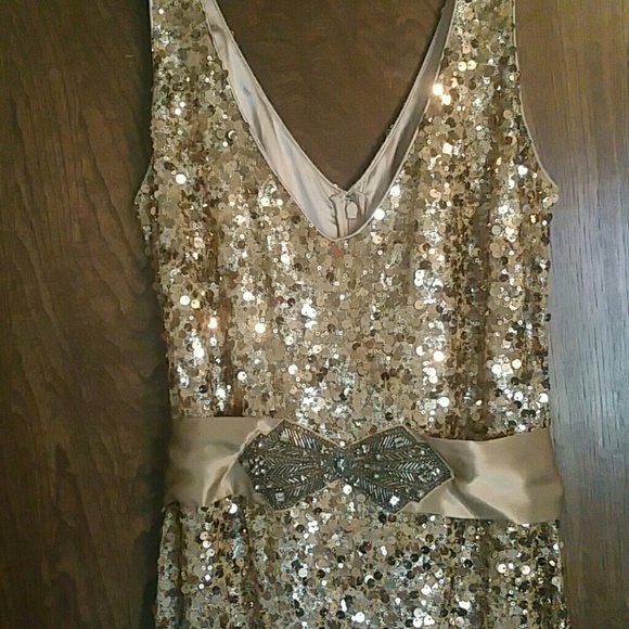 Badgley Mischka sequined gown, worn once! - Picture 3 of 6