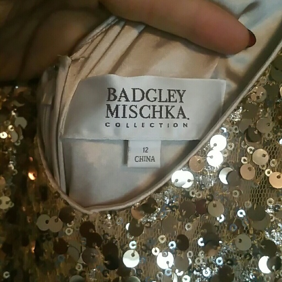 Badgley Mischka sequined gown, worn once! - Picture 5 of 6