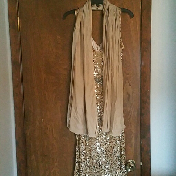 Badgley Mischka sequined gown, worn once! - Picture 6 of 6