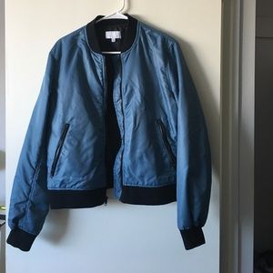 Blue bomber jacket