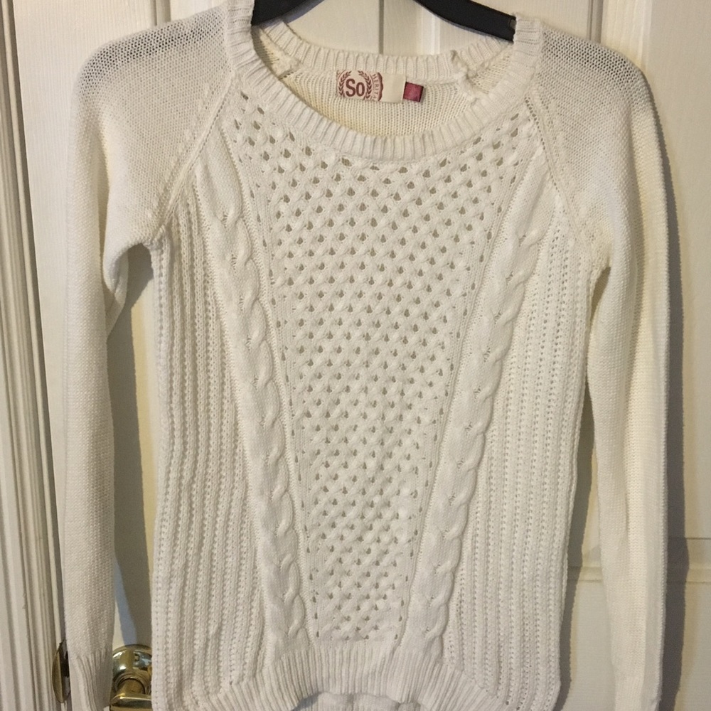 SO Small White Sweater