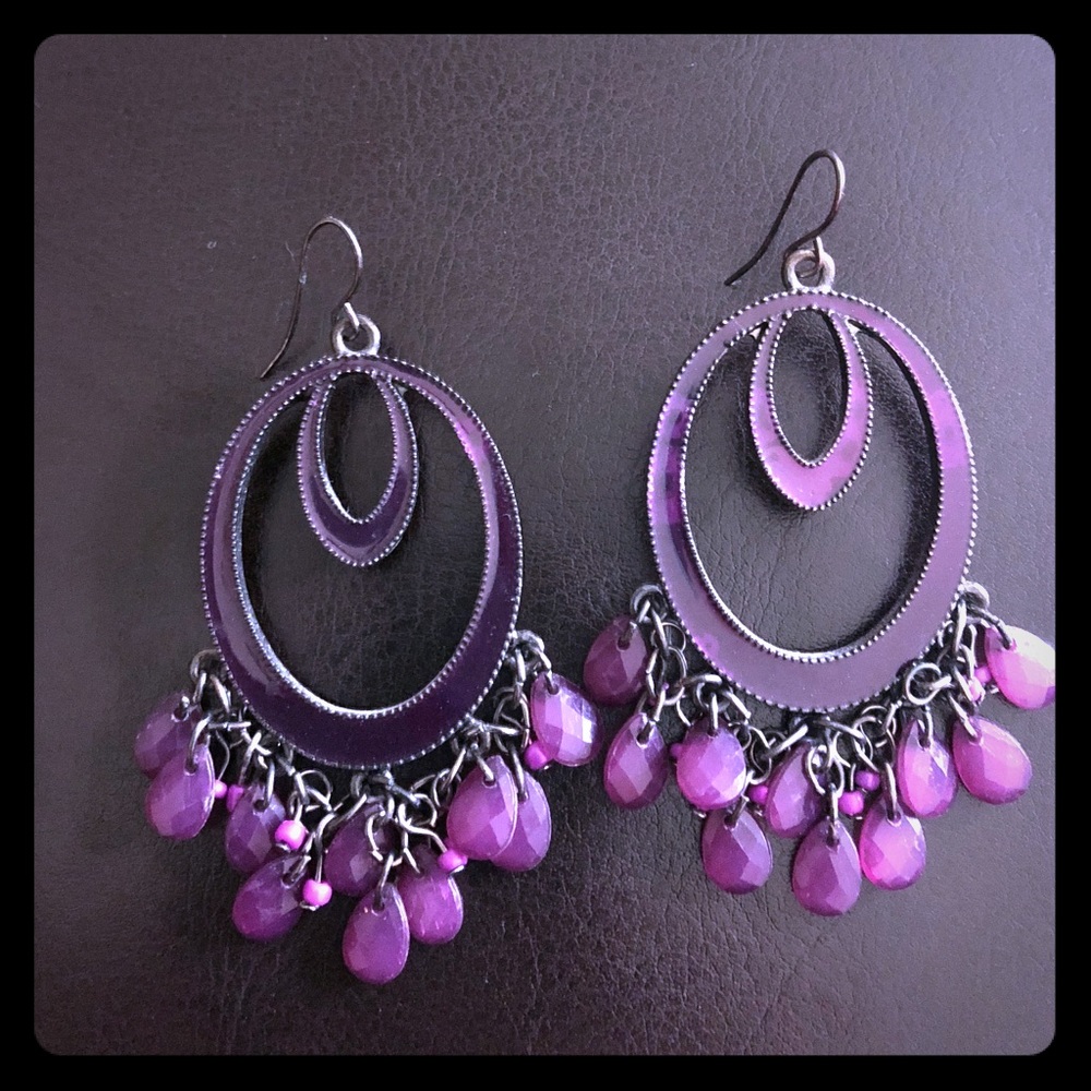 ⭐️ Violet purple chandelier earrings