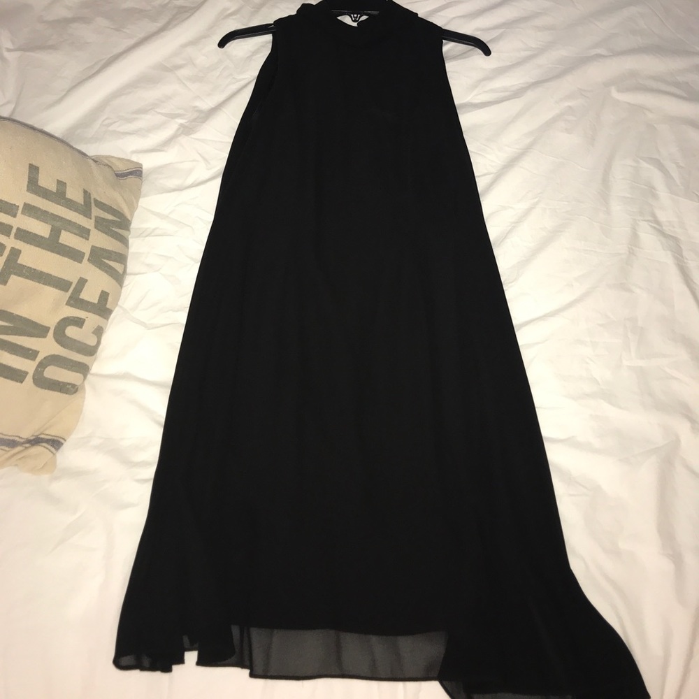 Roll Neck Flyaway Dress