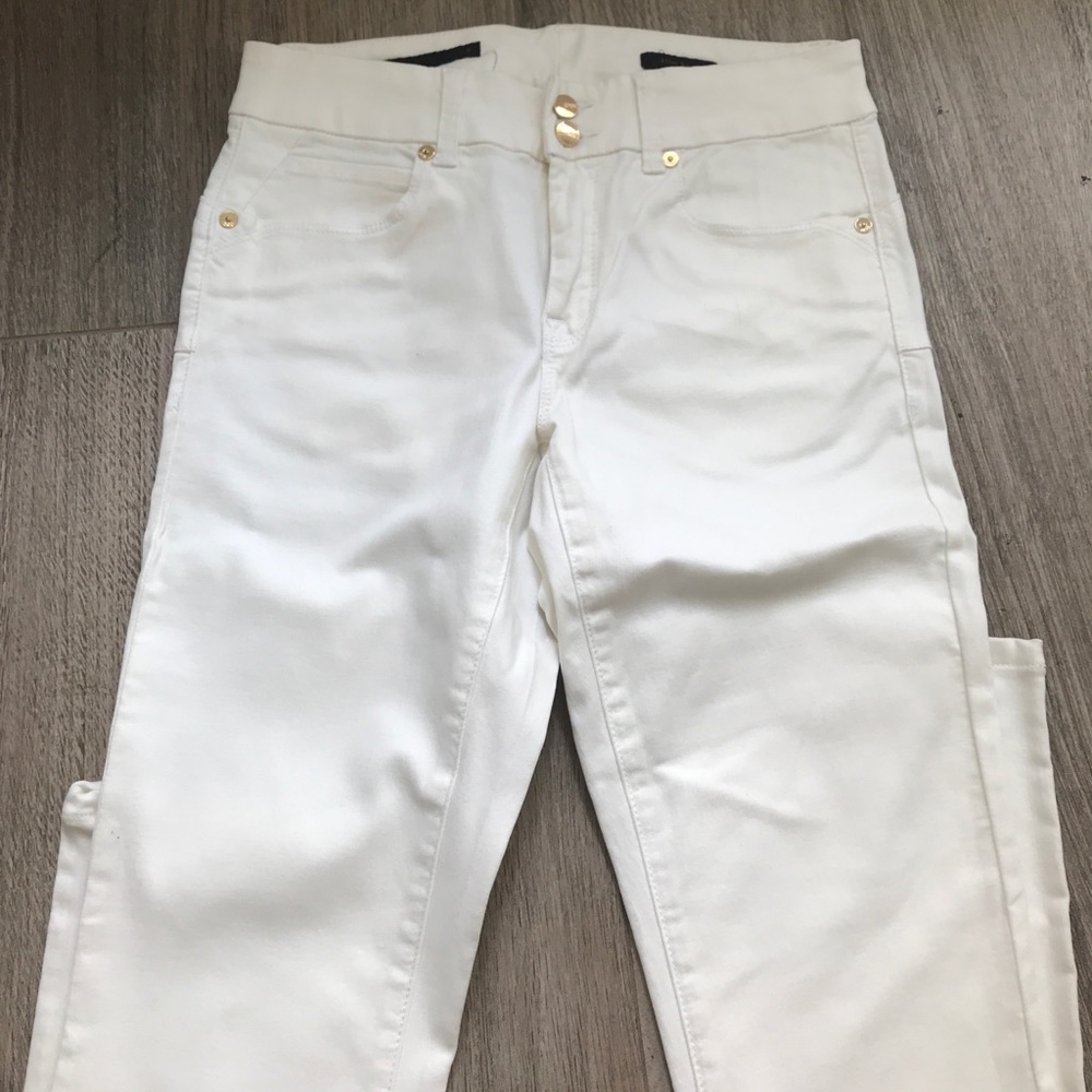 Caché White Long Jeans