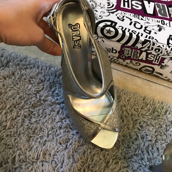 Brash Shoes Brash Silver Heels Poshmark
