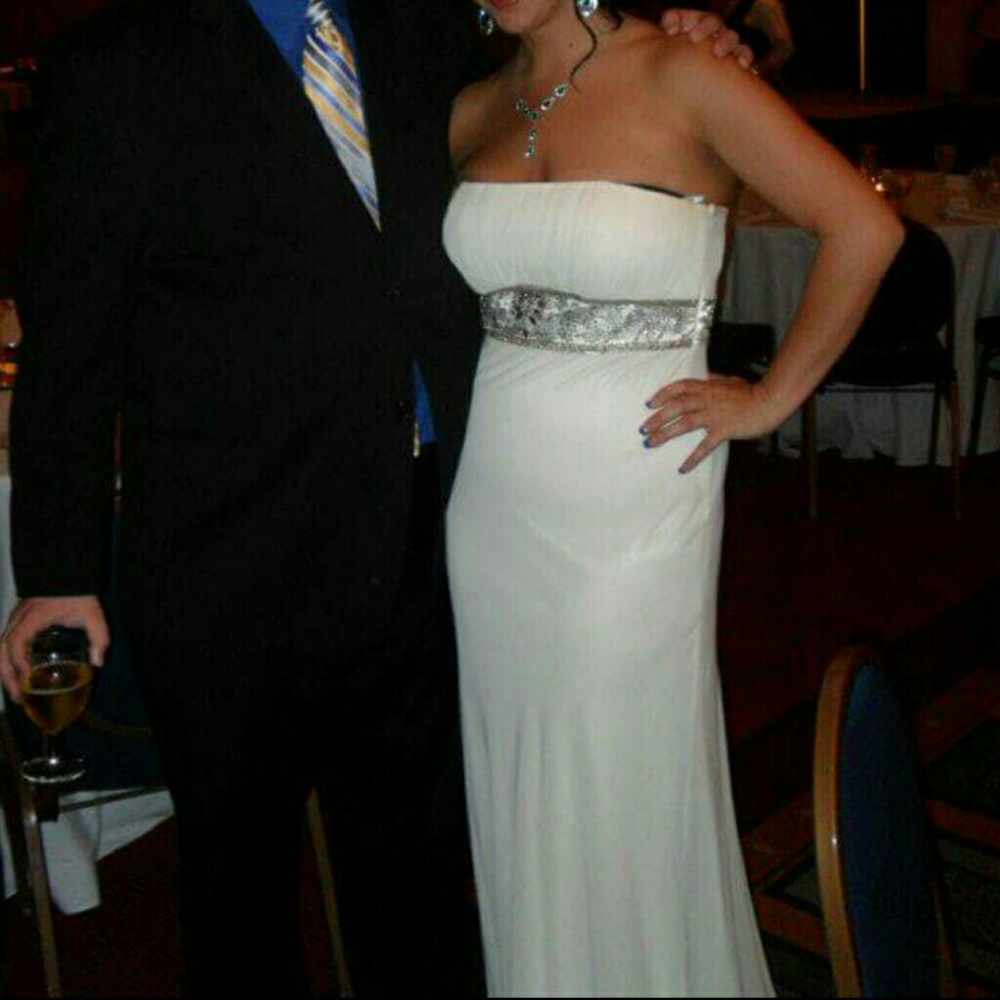 White formal gown, worn once!