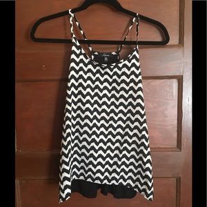 Geometric print swing tank