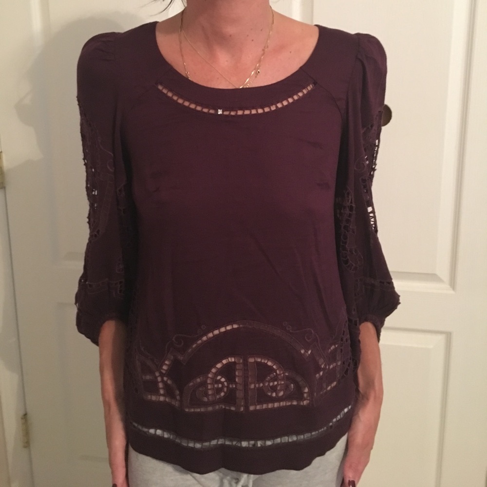 Anthropologie (meadow rue) deep purple top