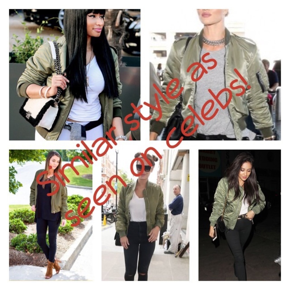 🎈FINAL SALE PRICE🎈 Bomber Jacket Olive Green - Picture 4 of 6