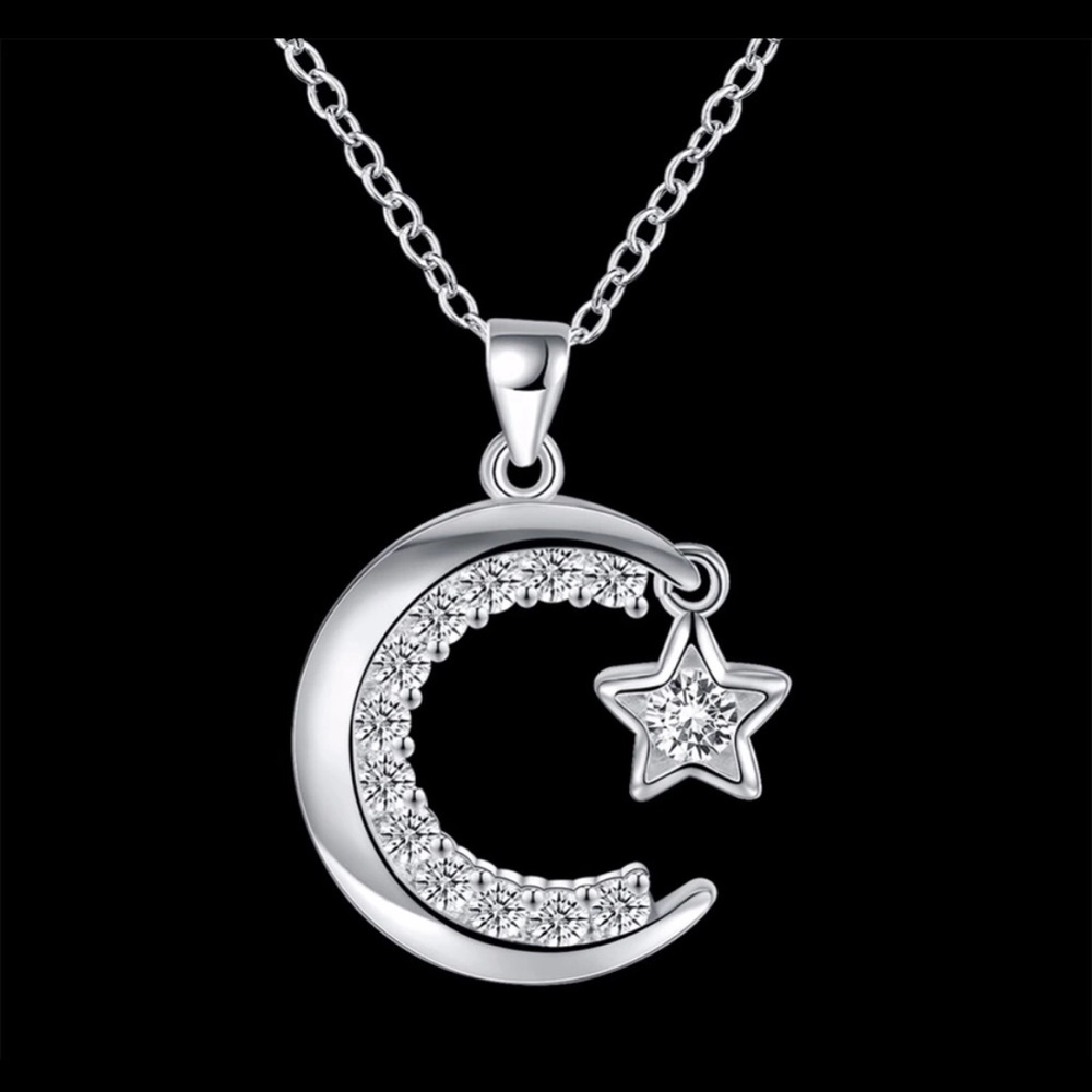Crescent Moon & Star Necklace