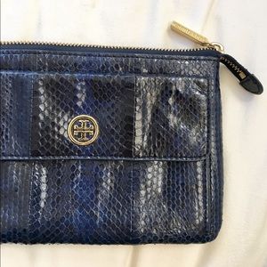 TORY BURCH Faux Snakeskin Wallet / Clutch