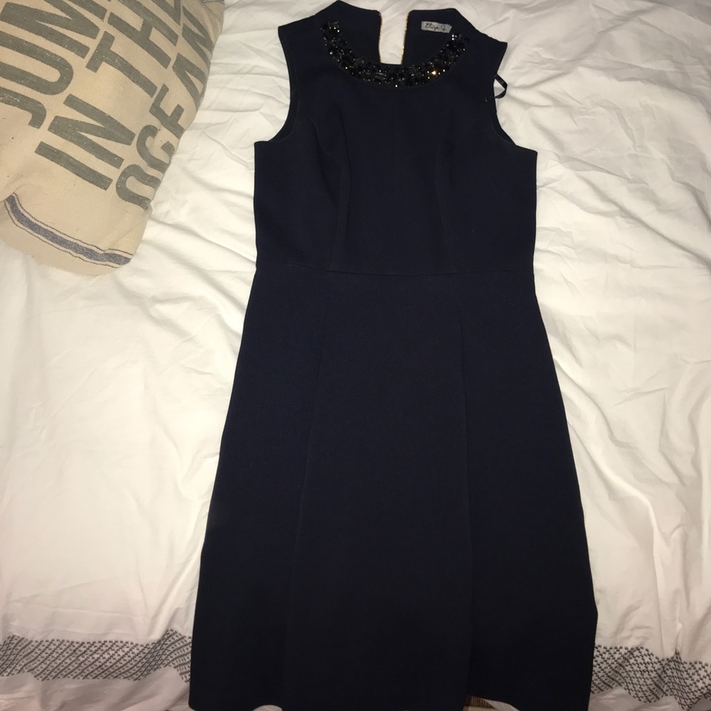 Jeweled High Neck Dress