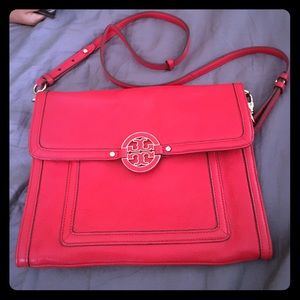 Red Tory Burch cross body bag