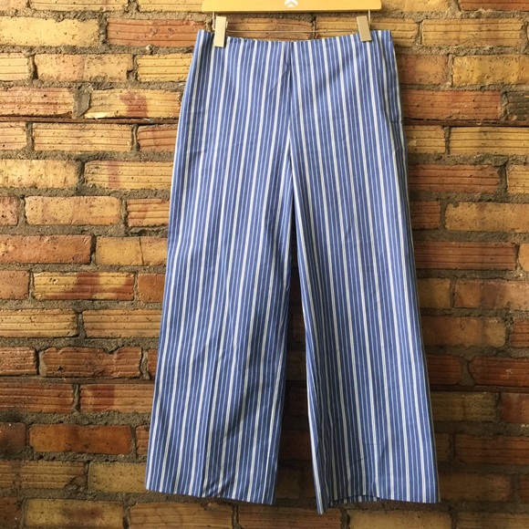 ZARA WIDE LEG CROPPED SLACKS - Picture 1 of 4