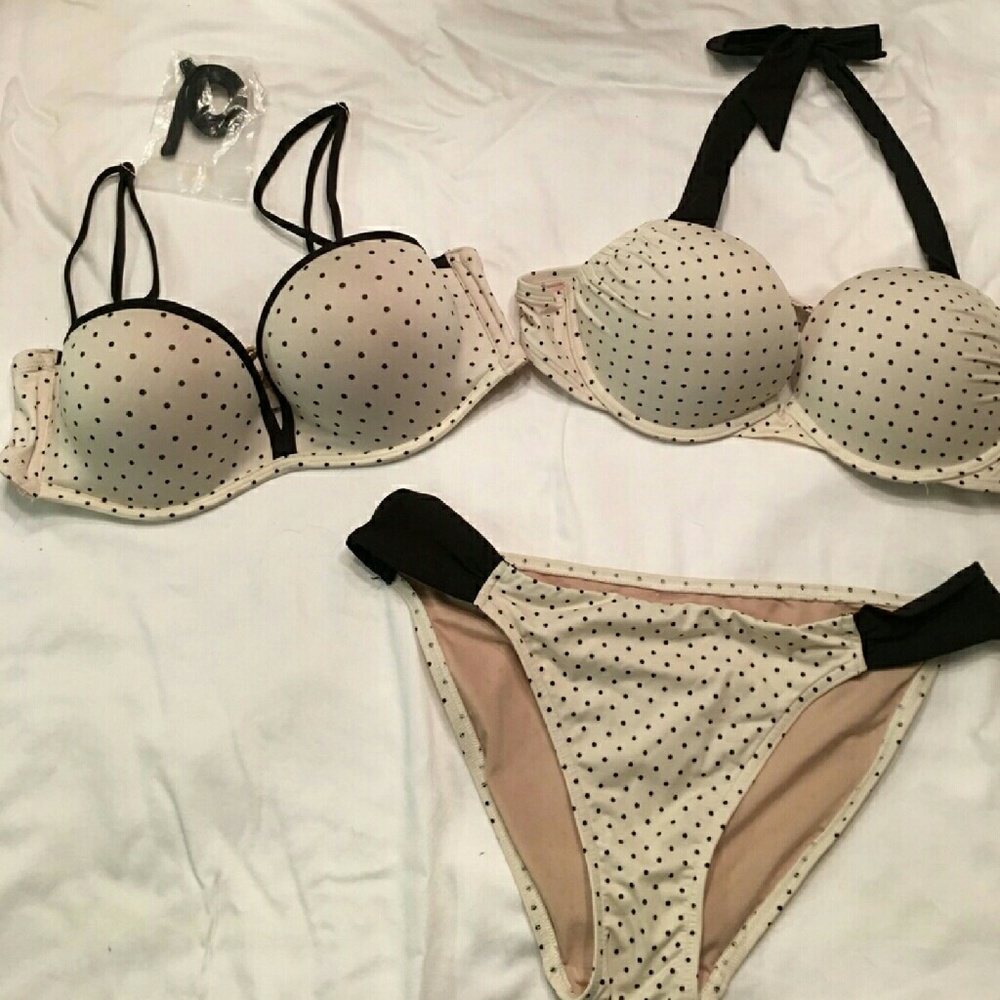 Adorable Polka Dot Bombshell VS Bikini Set