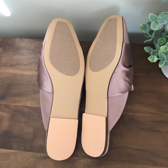 FIRM PRICE Steve Madden Blush Pink Satin Bow Mules - Picture 8 of 8