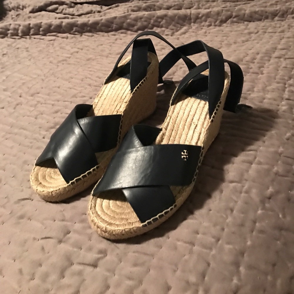 Tory burch bima leather espadrilles