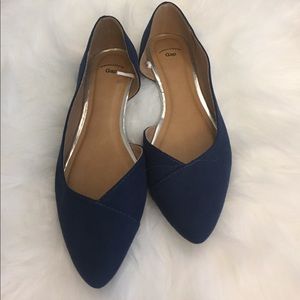 Blue suede flats from the Gap💙