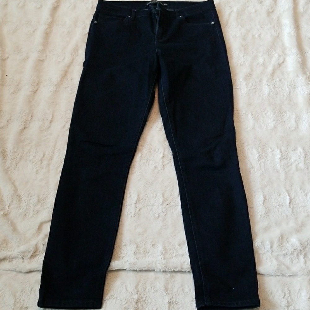 Express dark wash ankle legging jeans