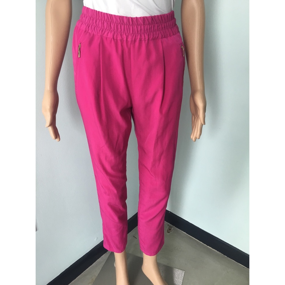 Zara High-waisted Fuchsia Pants