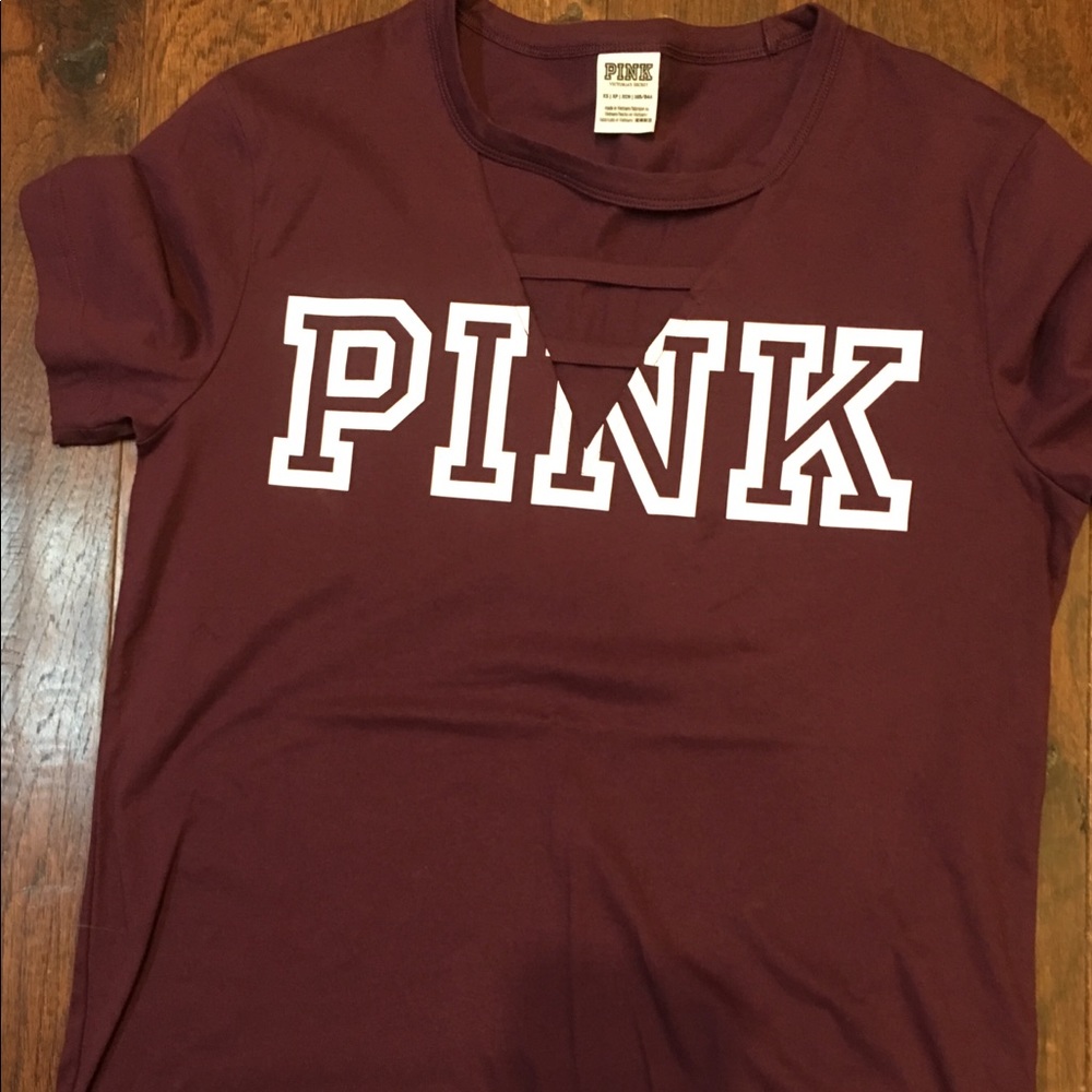 VS PINK MAROON TOP SIZE XS
