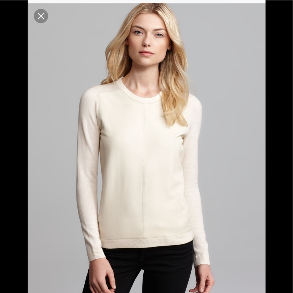 Theory Leather panel Sweater