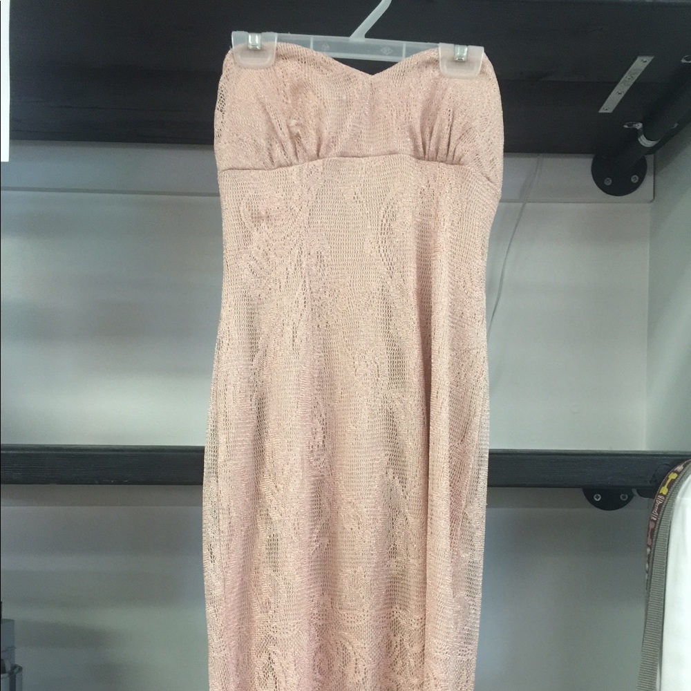 Sexy Strapless fringe dress