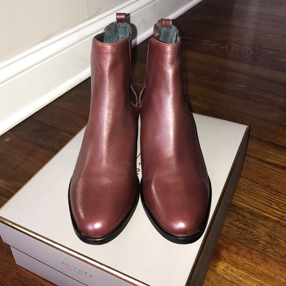 Seychelles Brown Burgundy Heeled Booties Sz 8