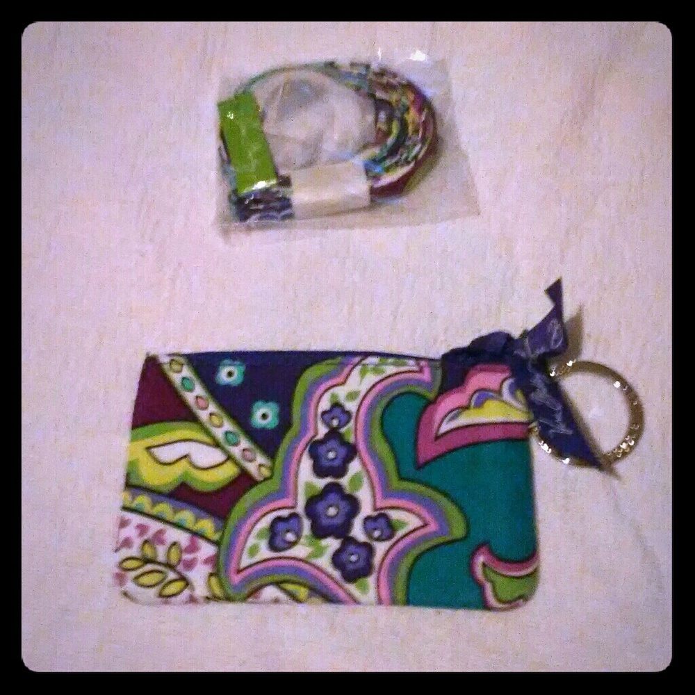 NWT Vera Bradley Zip ID Case Set Heather