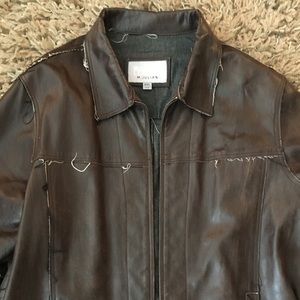 Wilson distressed leather bomber jacket