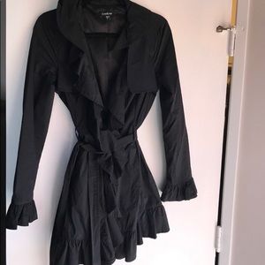 Bebe black trench coat size small