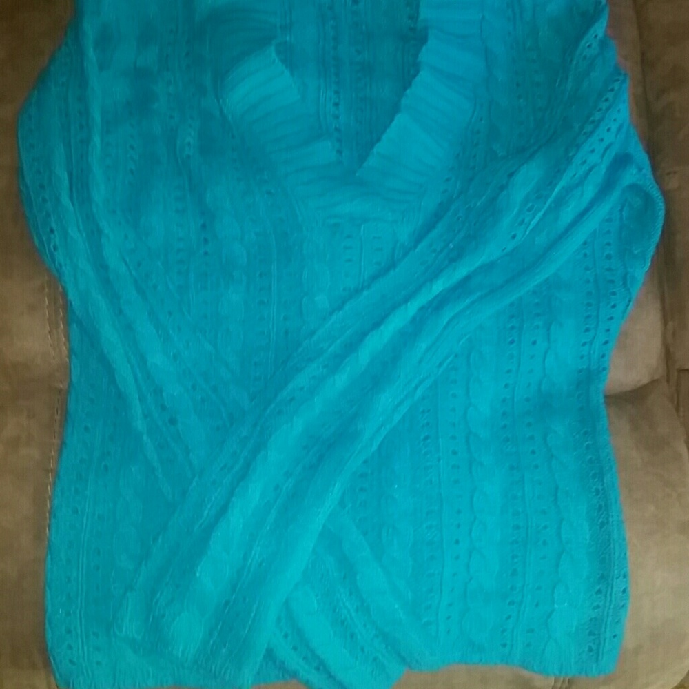 Long sleeve teal sweater