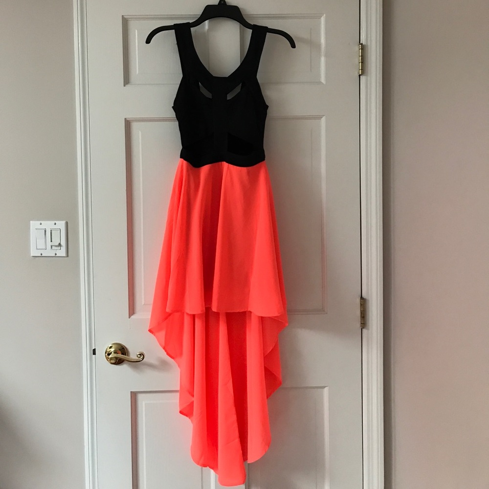 Cut out high low dress