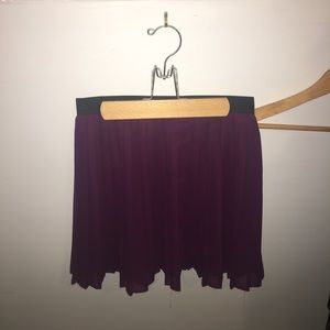 Purple pleated skirt