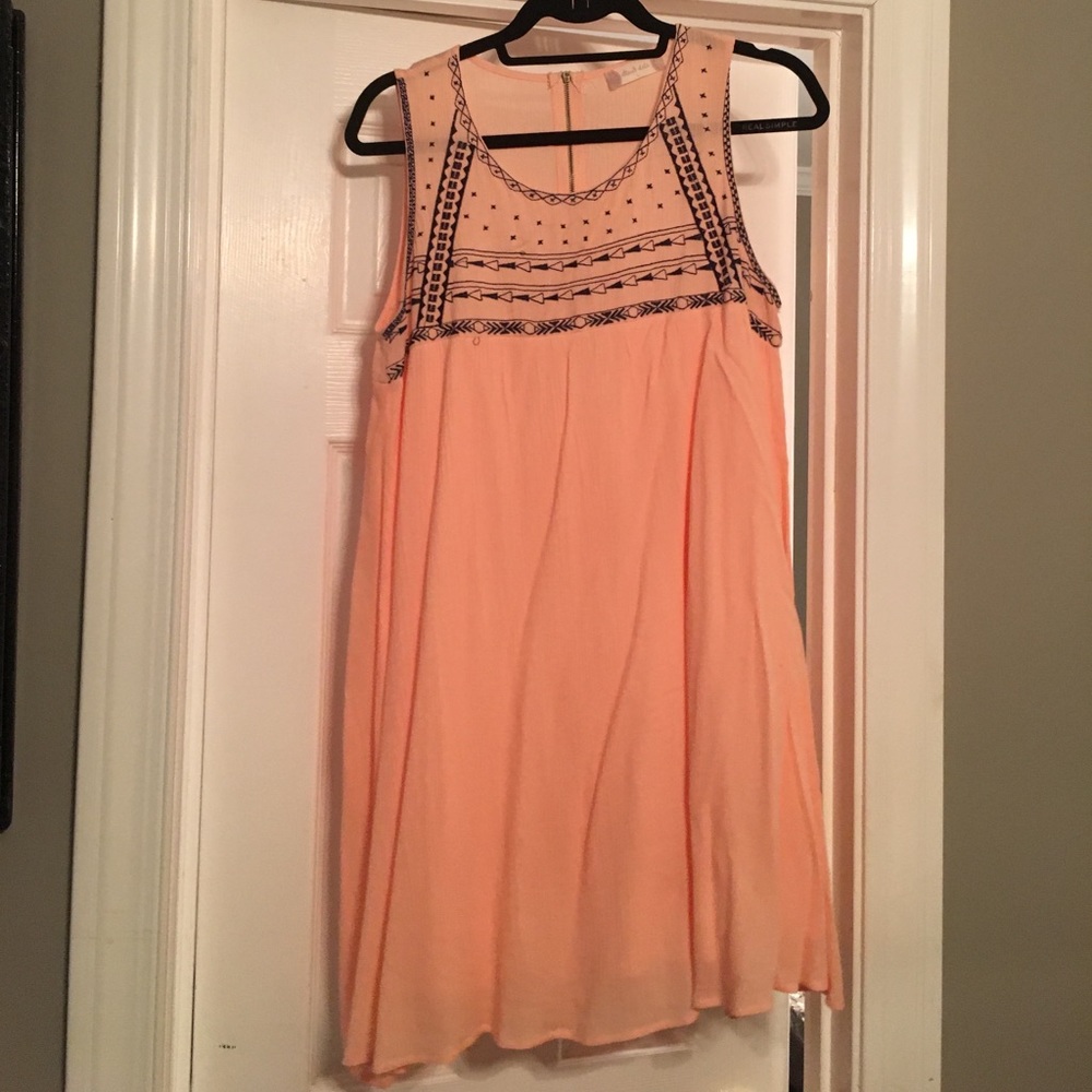 Cute peach and navy dress