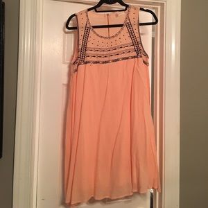 Cute peach and navy dress