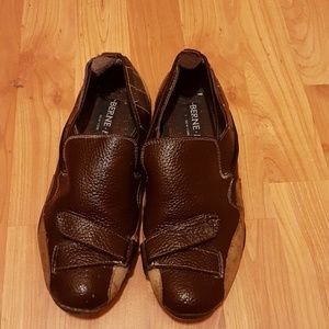 Berne Mev brown leather sneakers