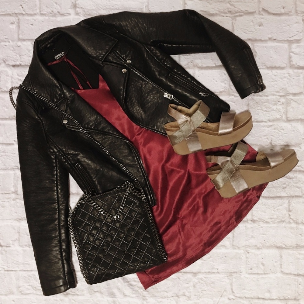 Red Satin Dress - Picture 2 of 4